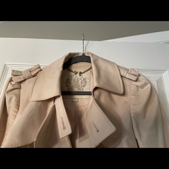 Forever new bow skirt trench coat Australian size 12 - Picture 5 of 11